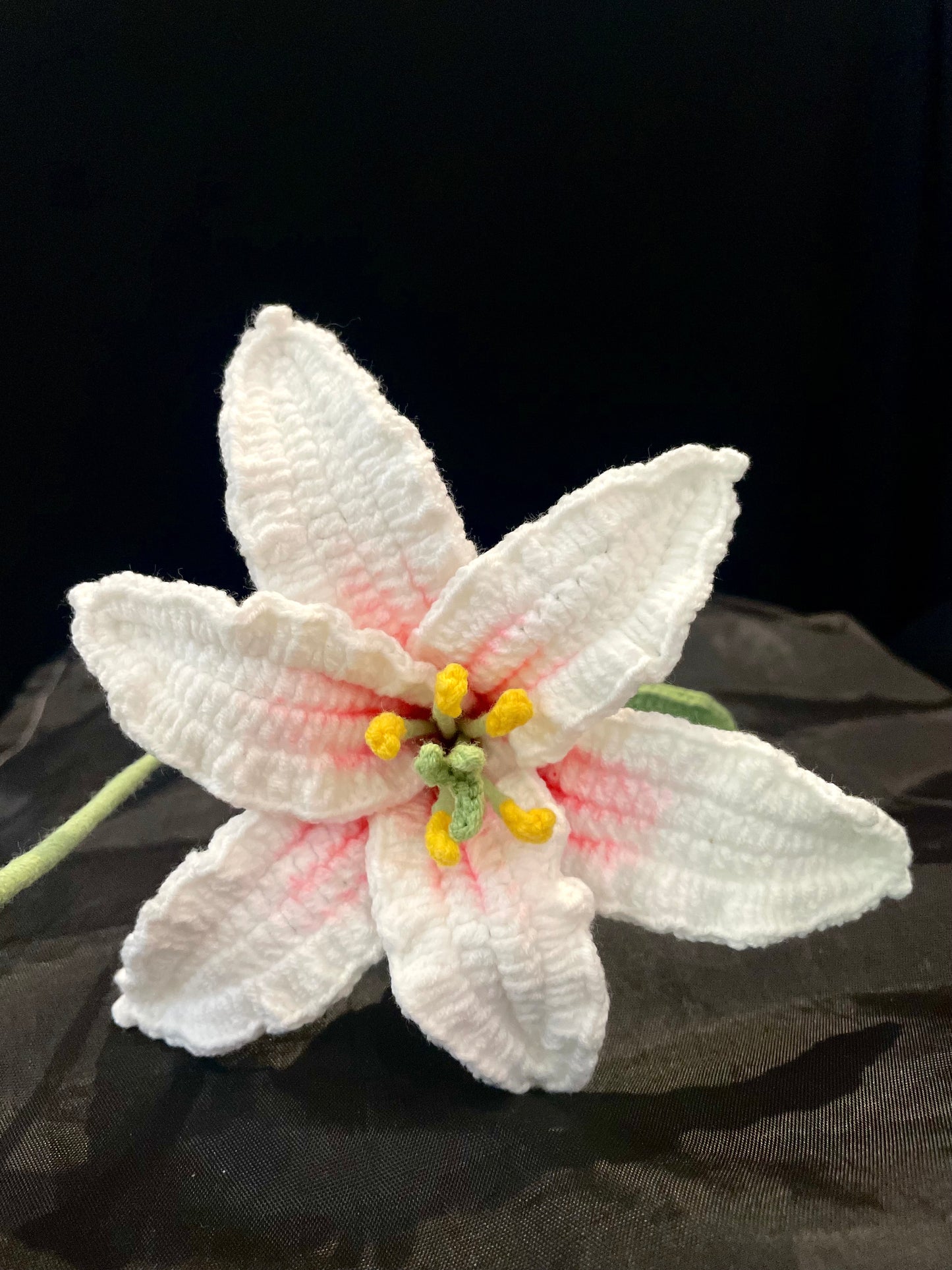 Handmade Crochet Long Stem Flower —— Lily