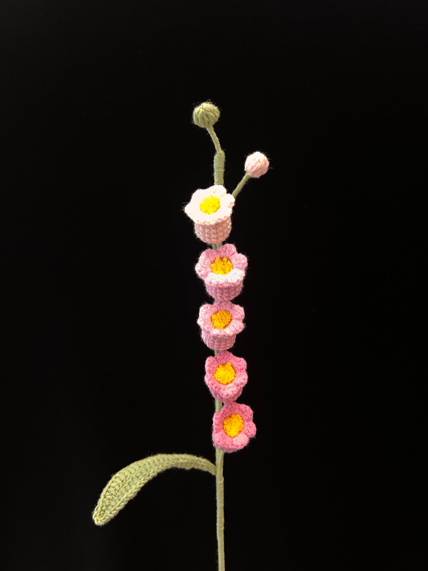 Handmade Crochet Long Stem Flower —— Lily of the Valley