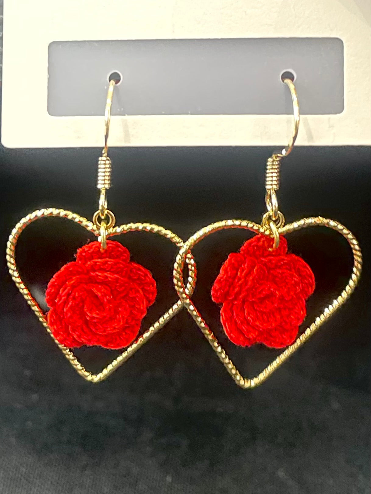 Rose Earrings (Heart)