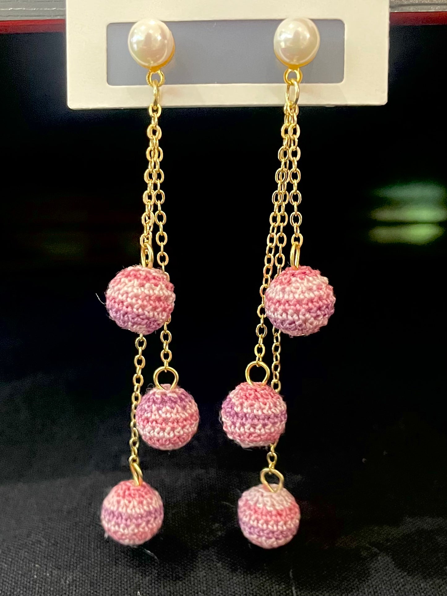 Ball Earrings (Chain)