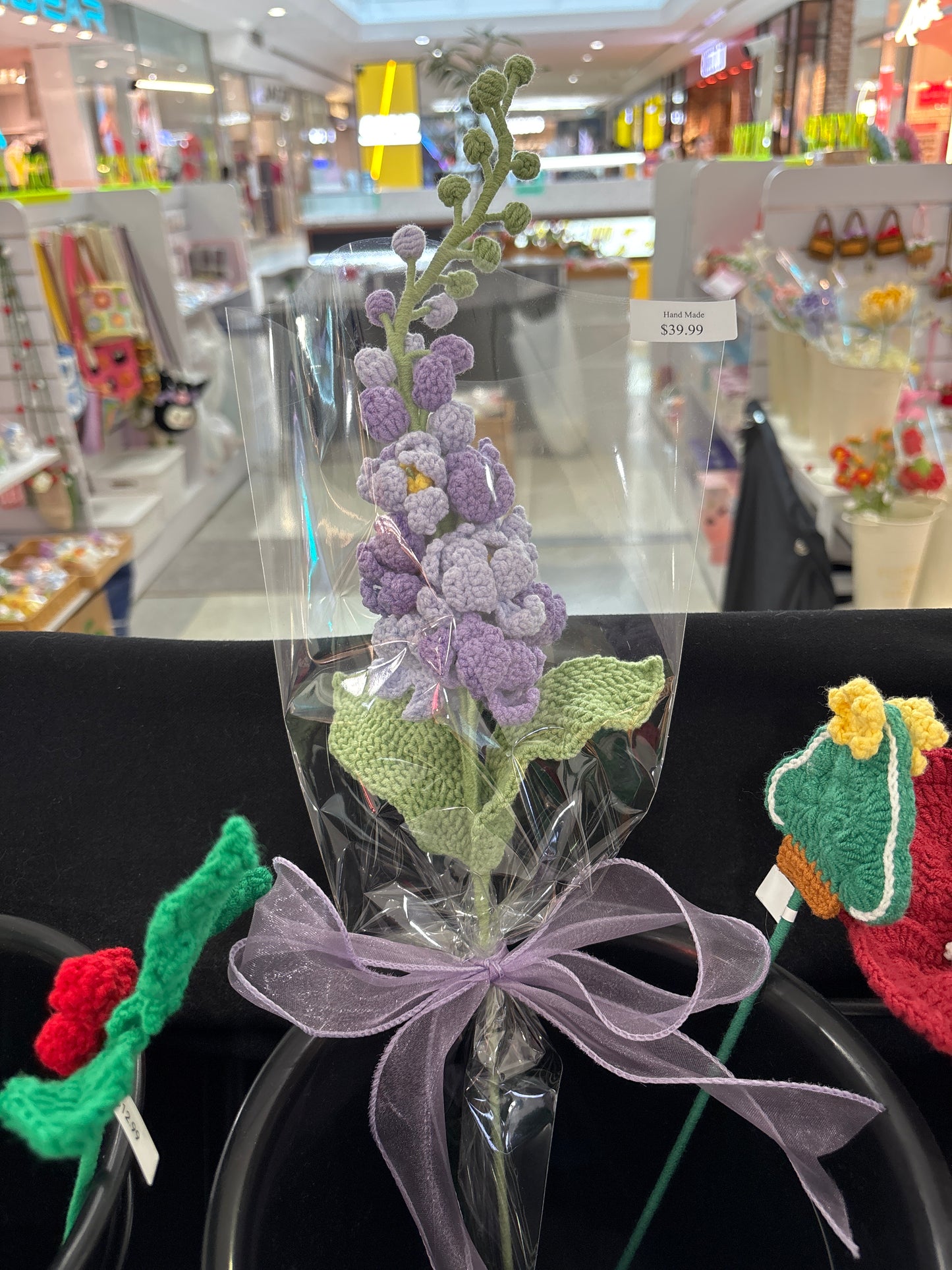 handmade crochet Delphinium flower