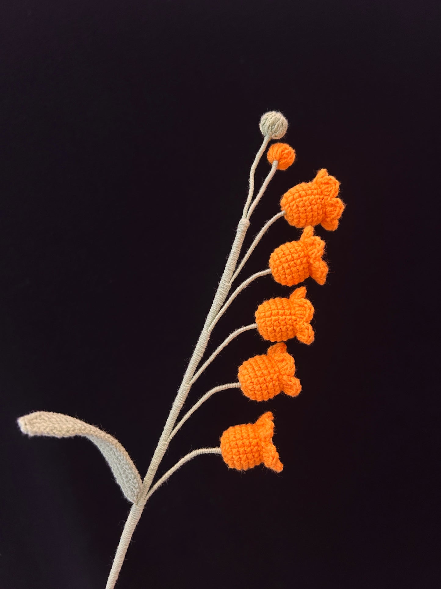 Handmade Crochet Long Stem Flower —— Lily of the Valley