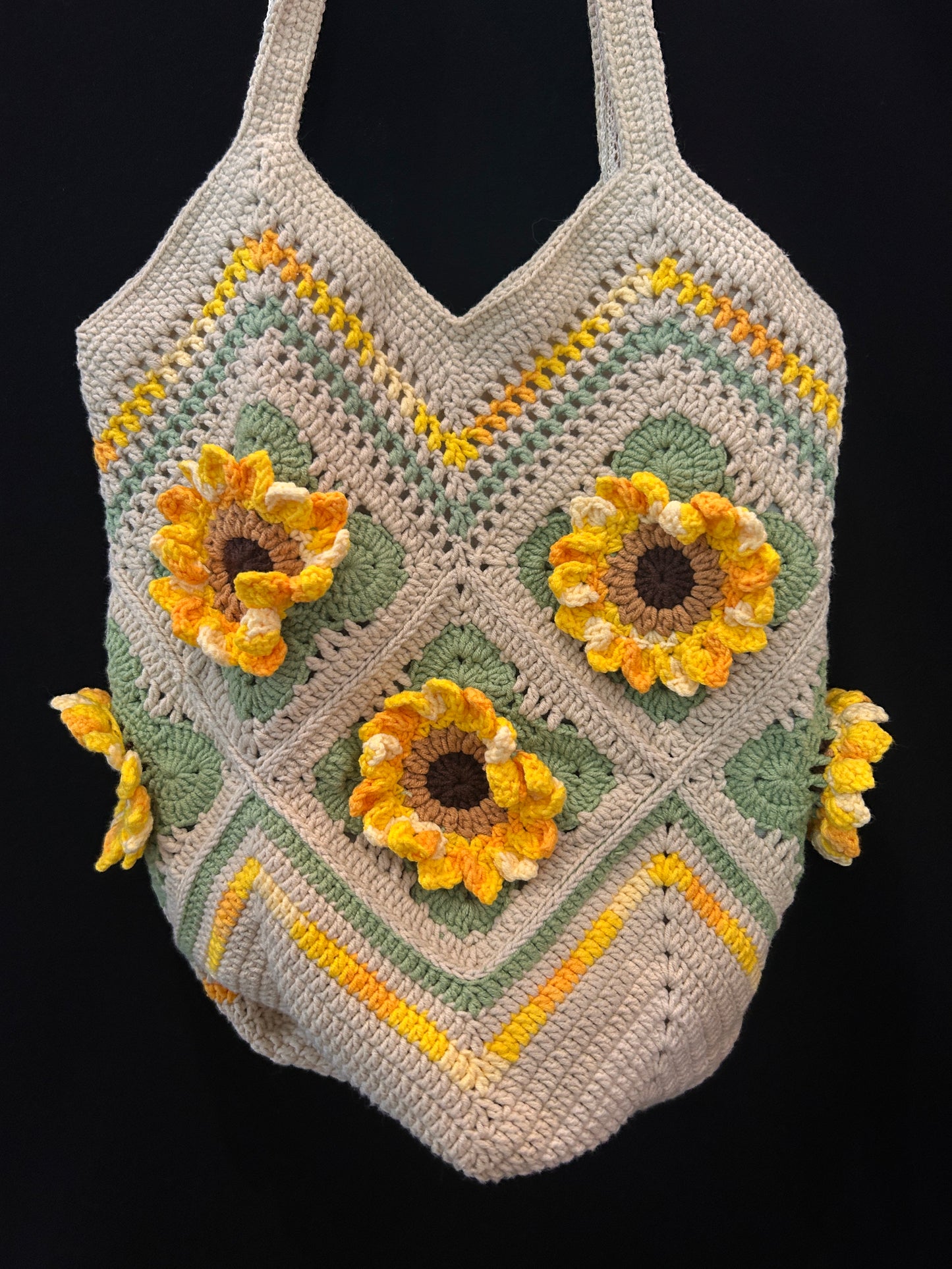 3D Sunflower Shoulder Bag
