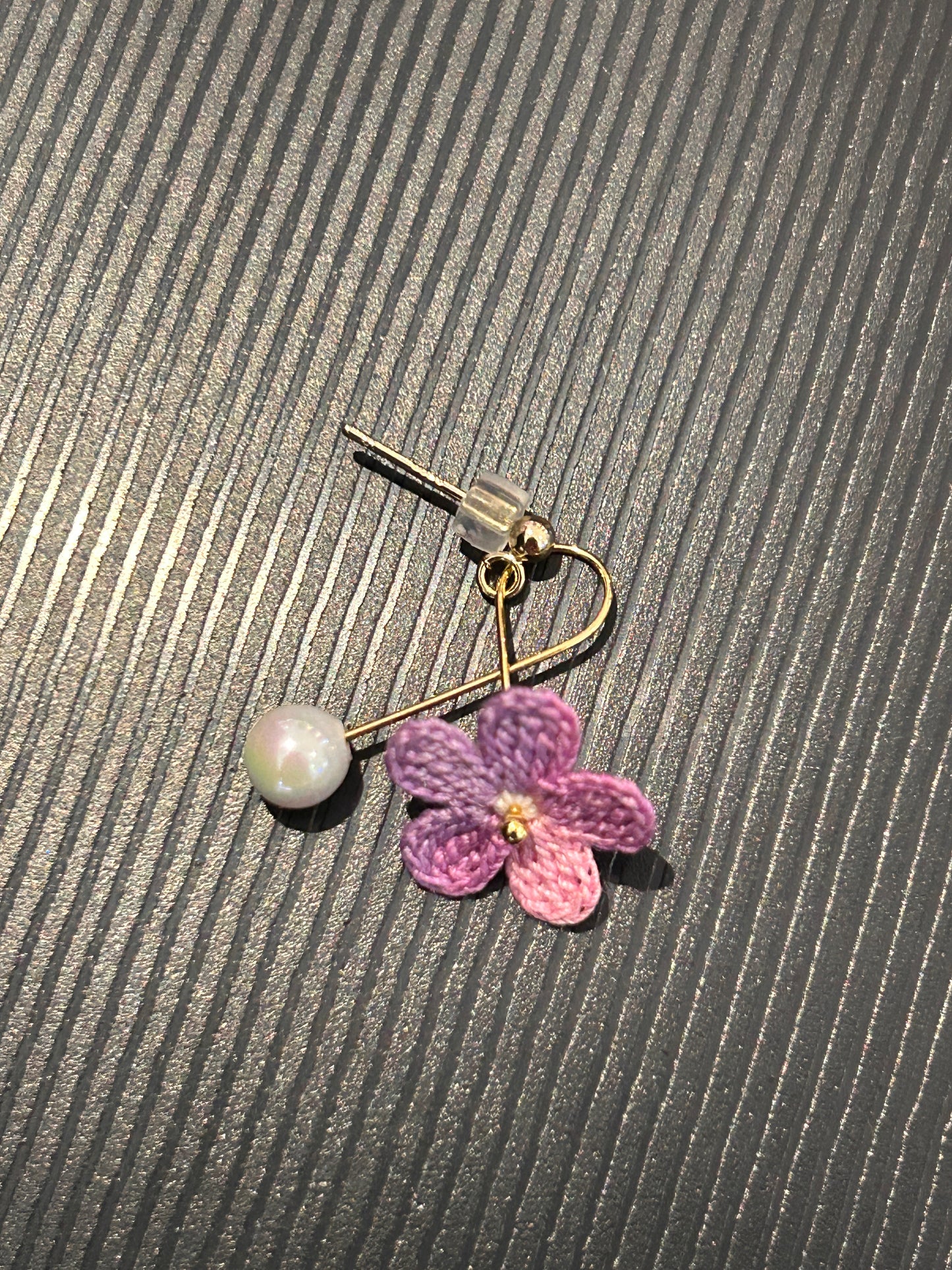 Five-Petal Flower Earrings (Spiral)