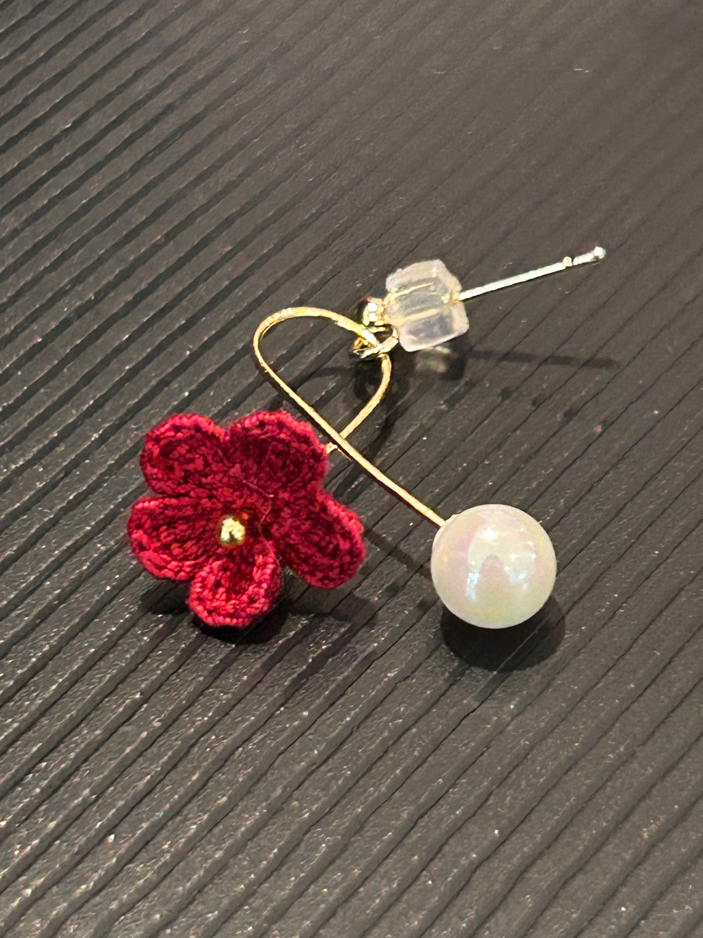 Five-Petal Flower Earrings (Spiral)