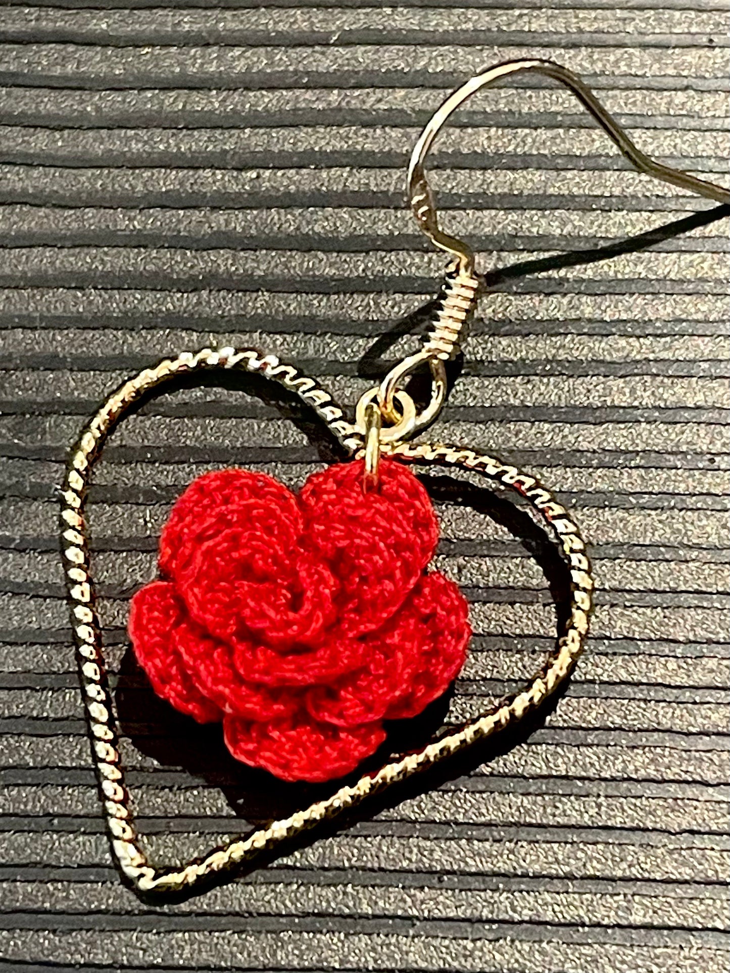 Rose Earrings (Heart)