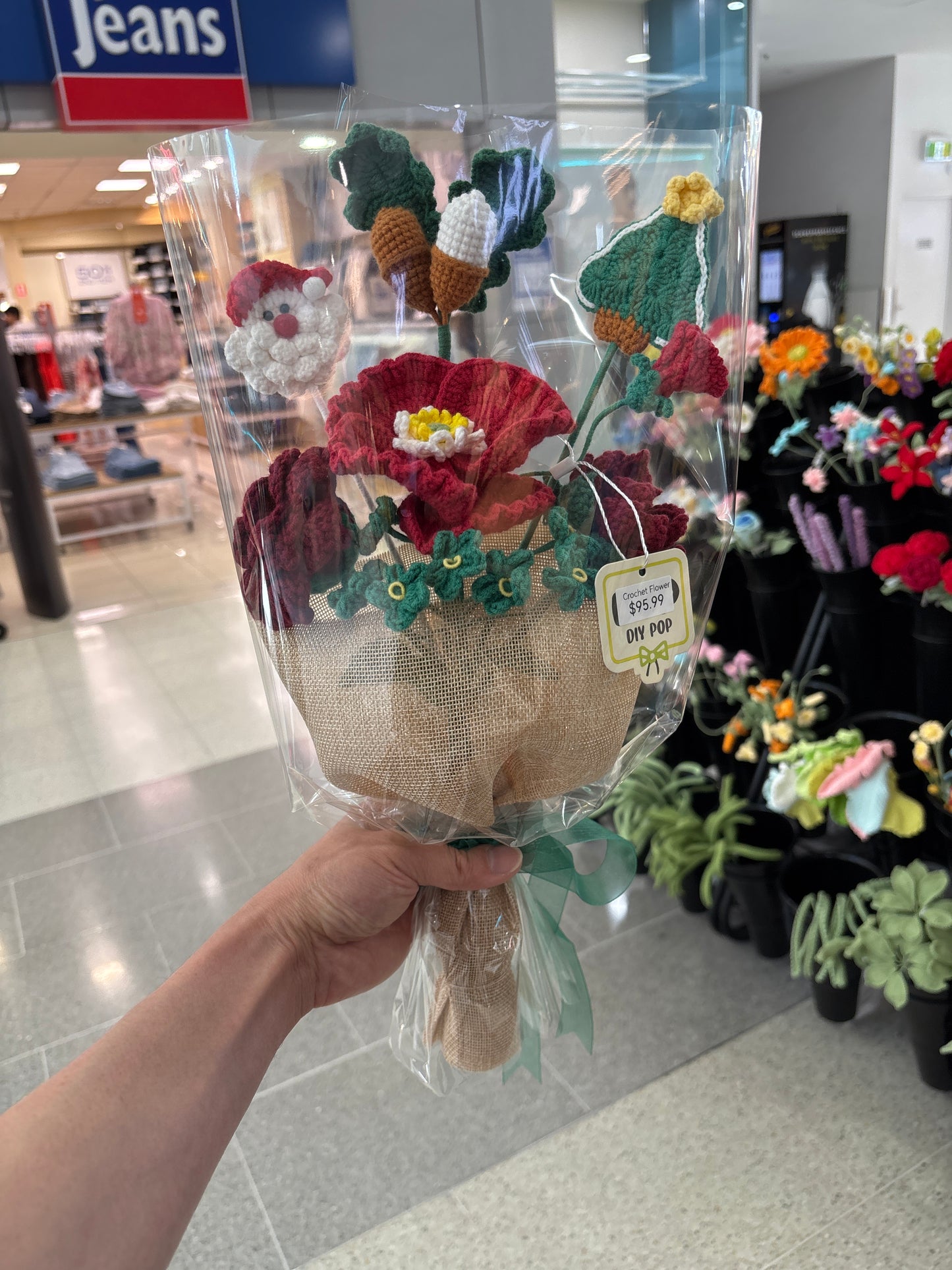 handmade crochet Christmas bouquet