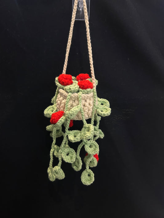 Hanging Red Flower Basket