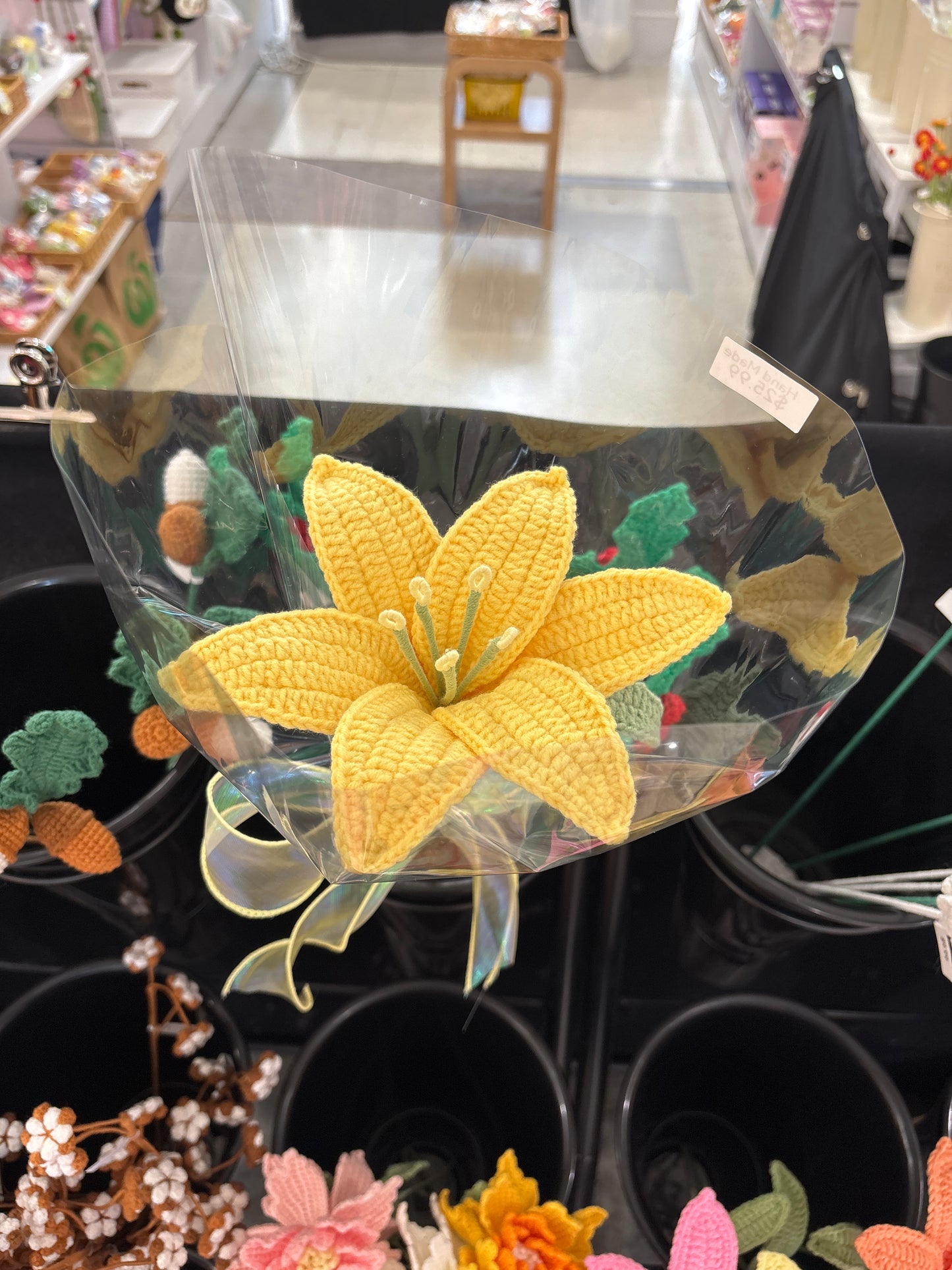 Handmade crochet lily flower