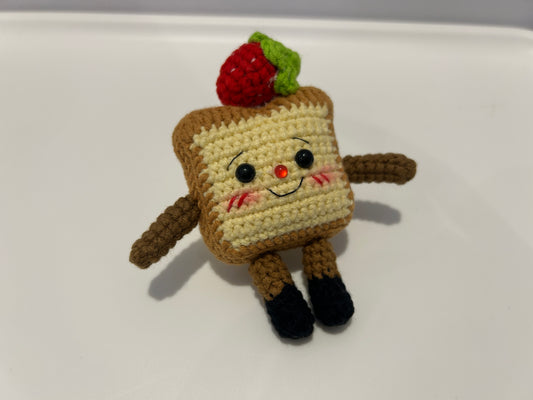 Handmade corchet Bread Man Keychain