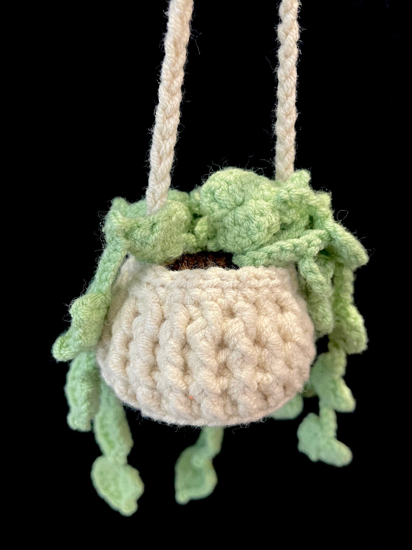 Handmade Crochet Hanging Flower Basket —— Leaf