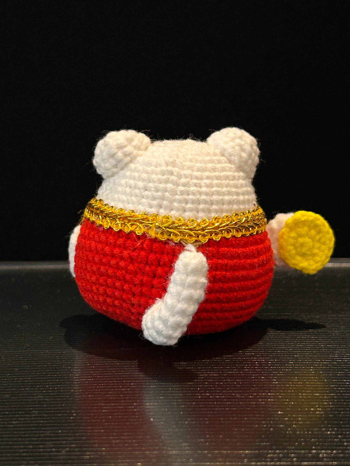 Handmade Crochet Decor —— Lucky Cat (with Tail)