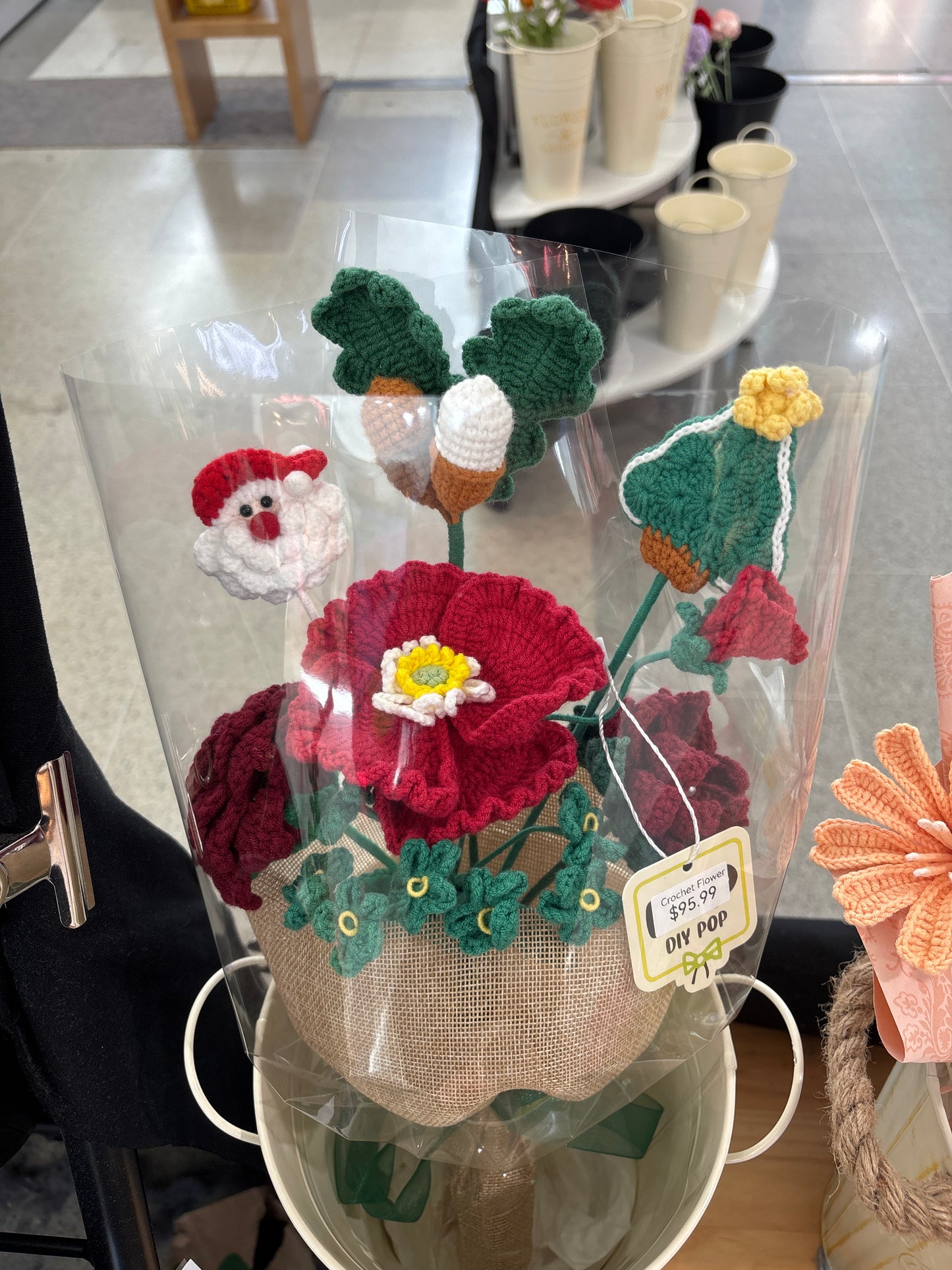 handmade crochet Christmas bouquet