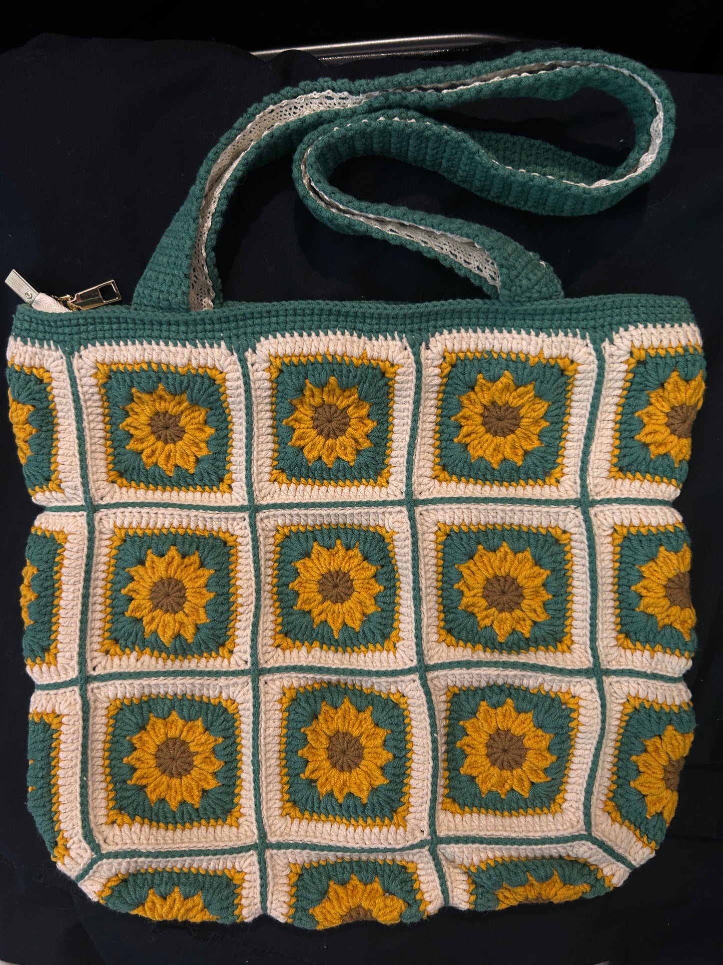 Vintage Sunflower Shoulder Bag