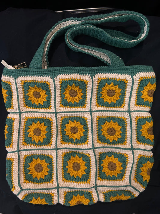 Vintage Sunflower Shoulder Bag