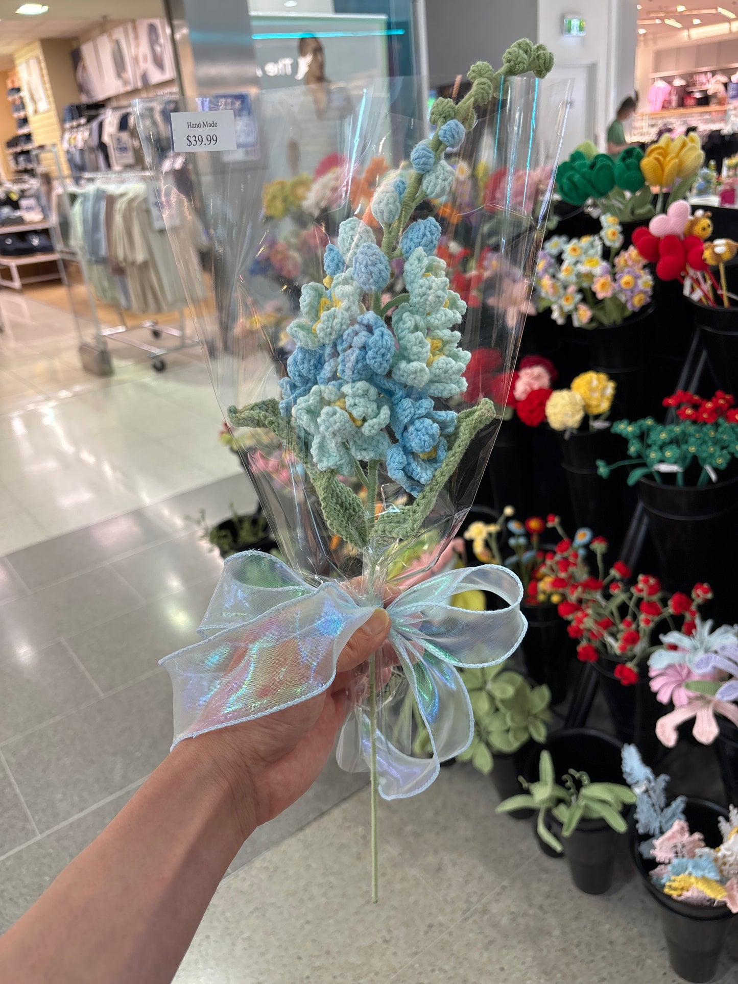 handmade crochet Delphinium flower