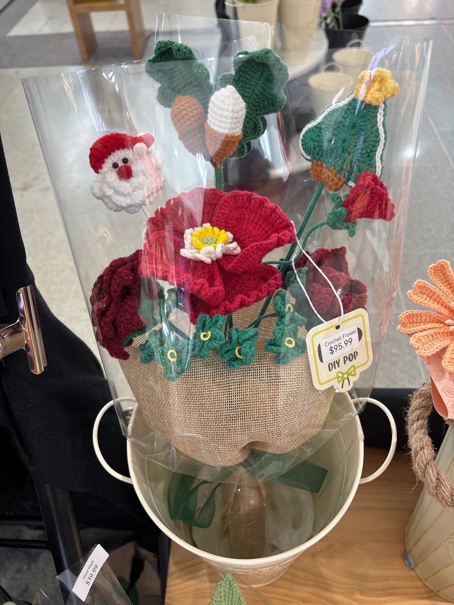 handmade crochet Christmas bouquet