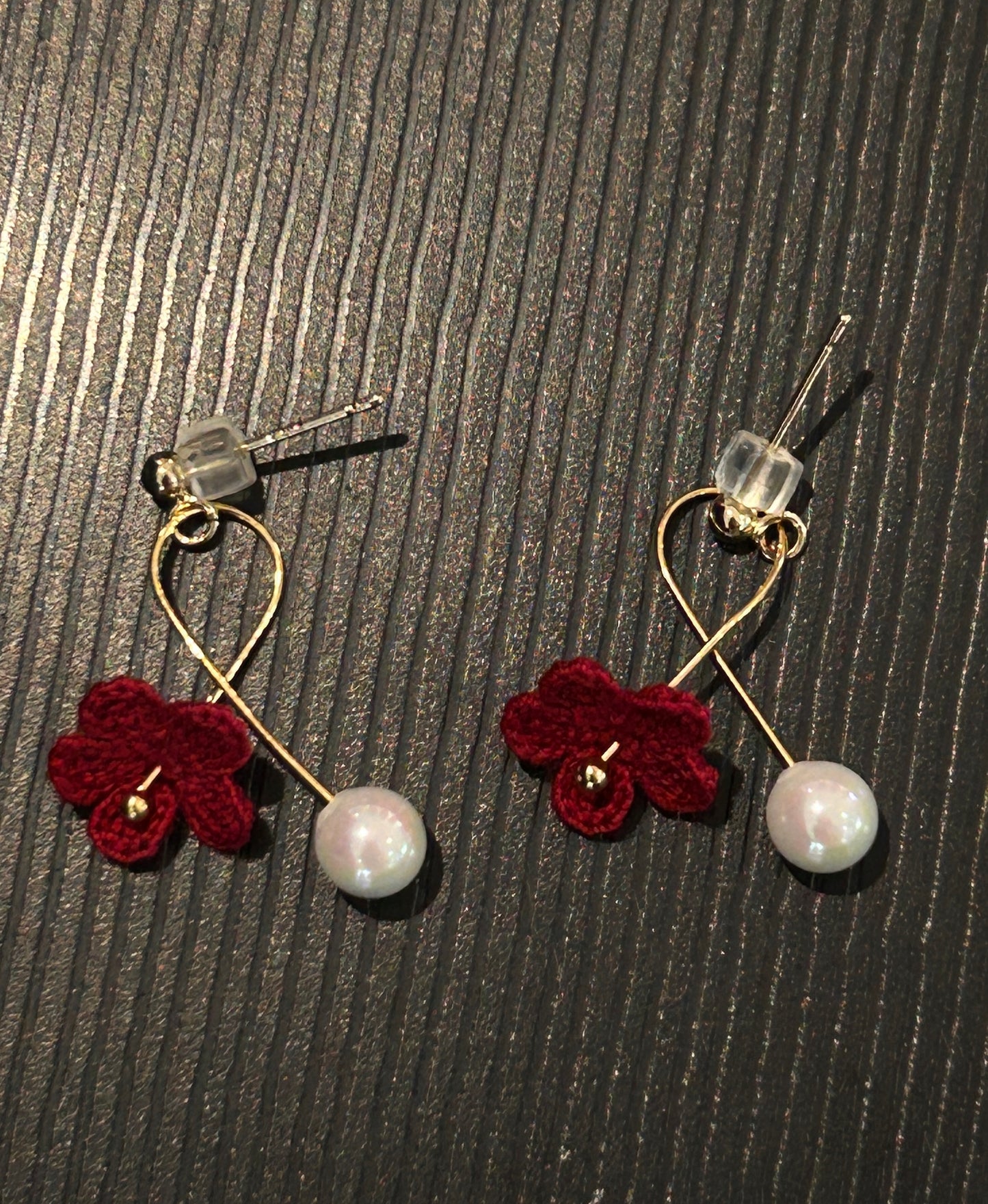 Five-Petal Flower Earrings (Spiral)