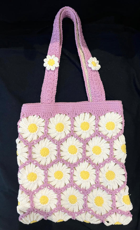 Handmade Crochet Shoulder Bag —— Daisy (Big)