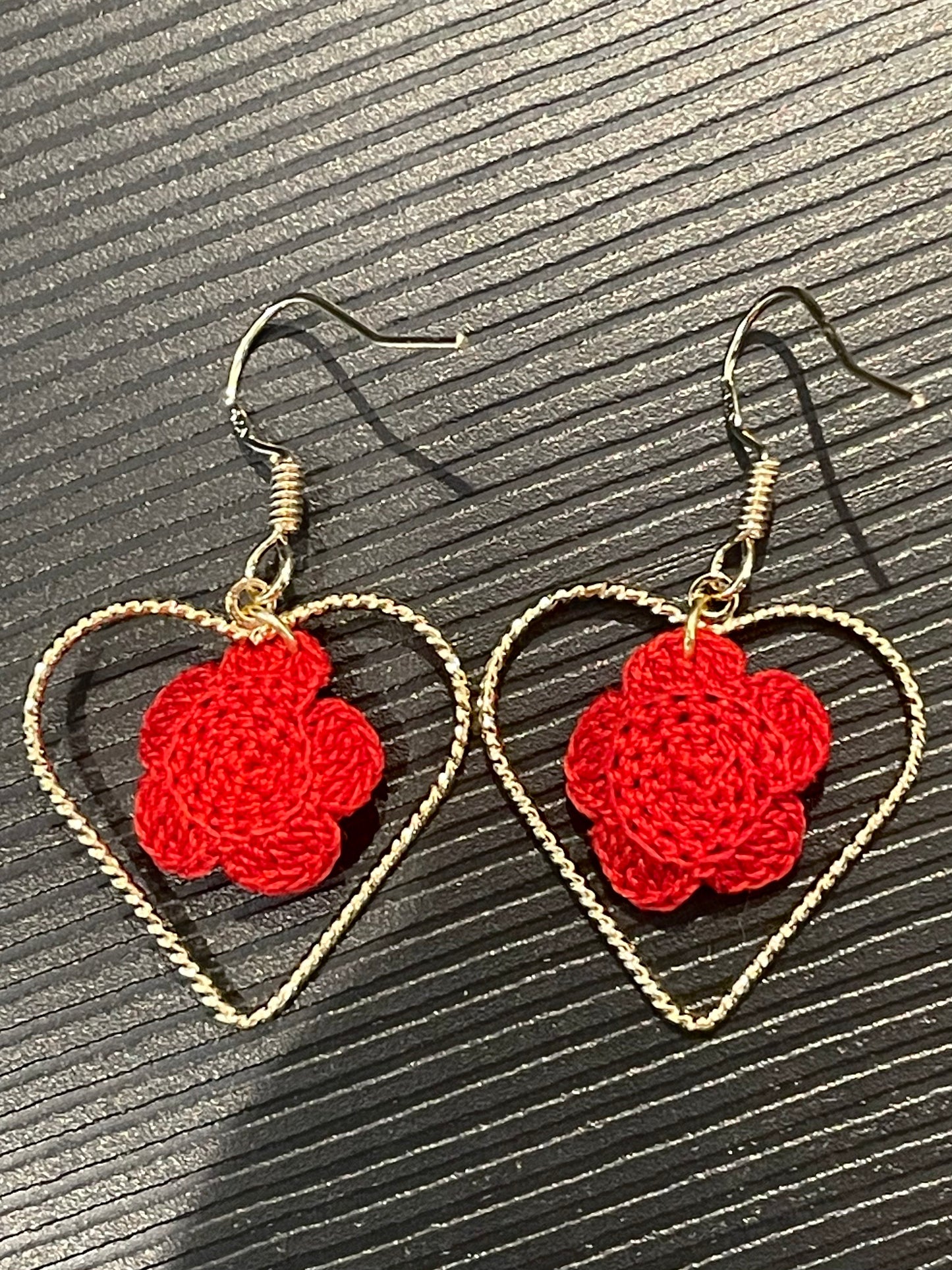 Rose Earrings (Heart)