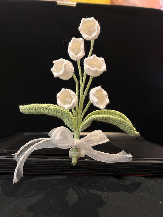 Handmade Crochet Car Bouquets —— Lily of the Valley
