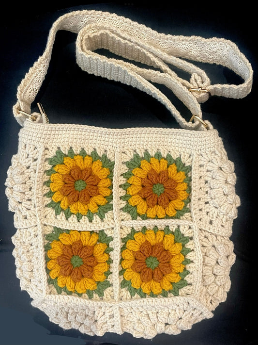 Sunflower Shoulder Bag (4 Flowers)