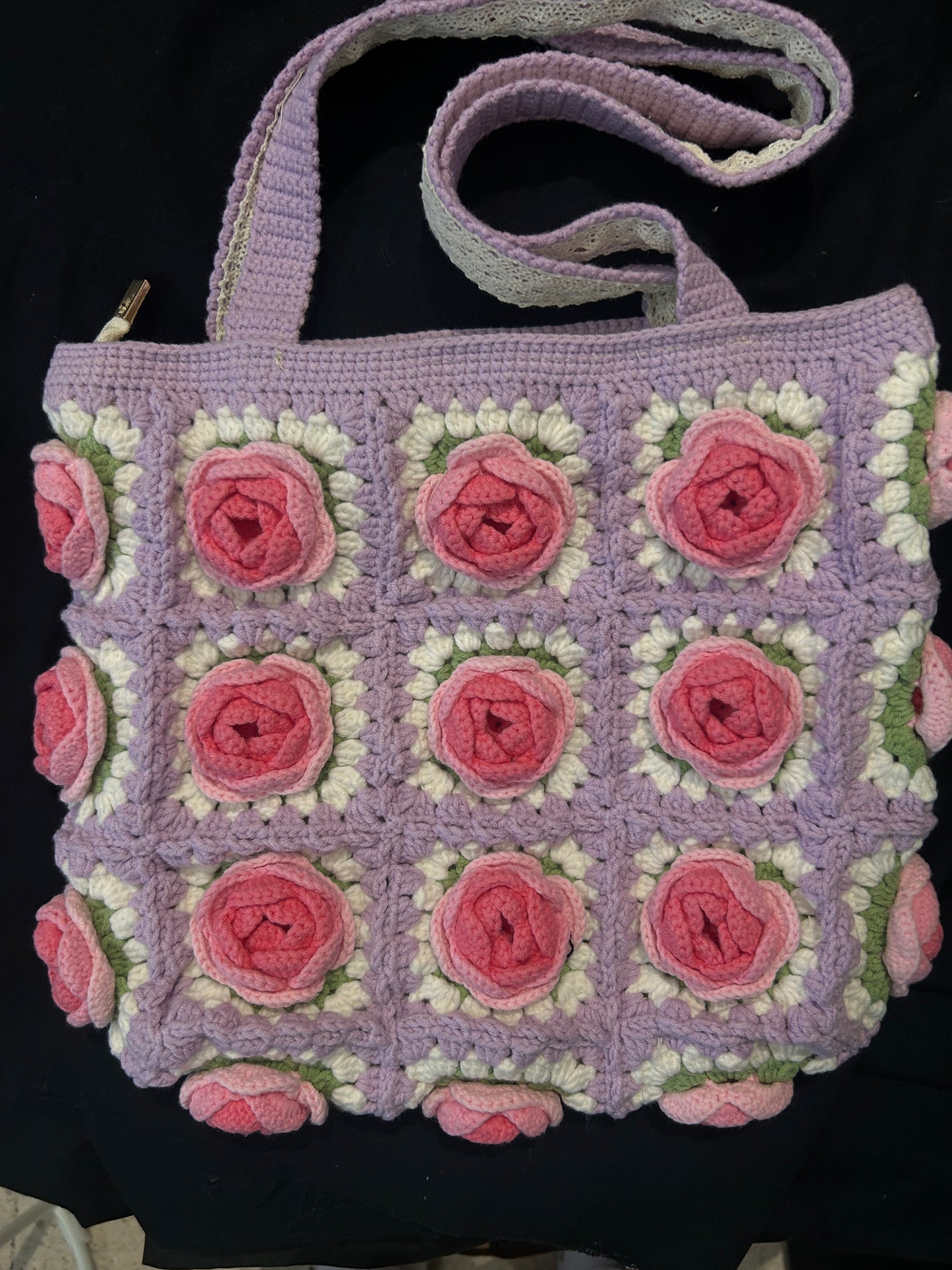 3D Rose Shoulder Bag