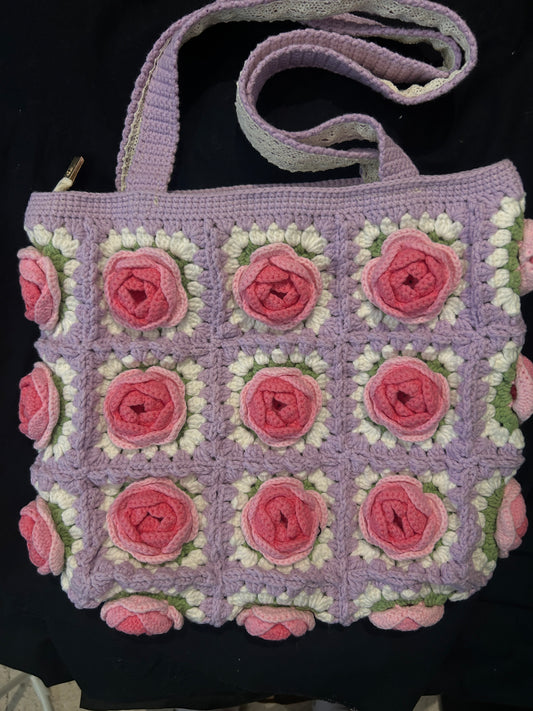 3D Rose Shoulder Bag