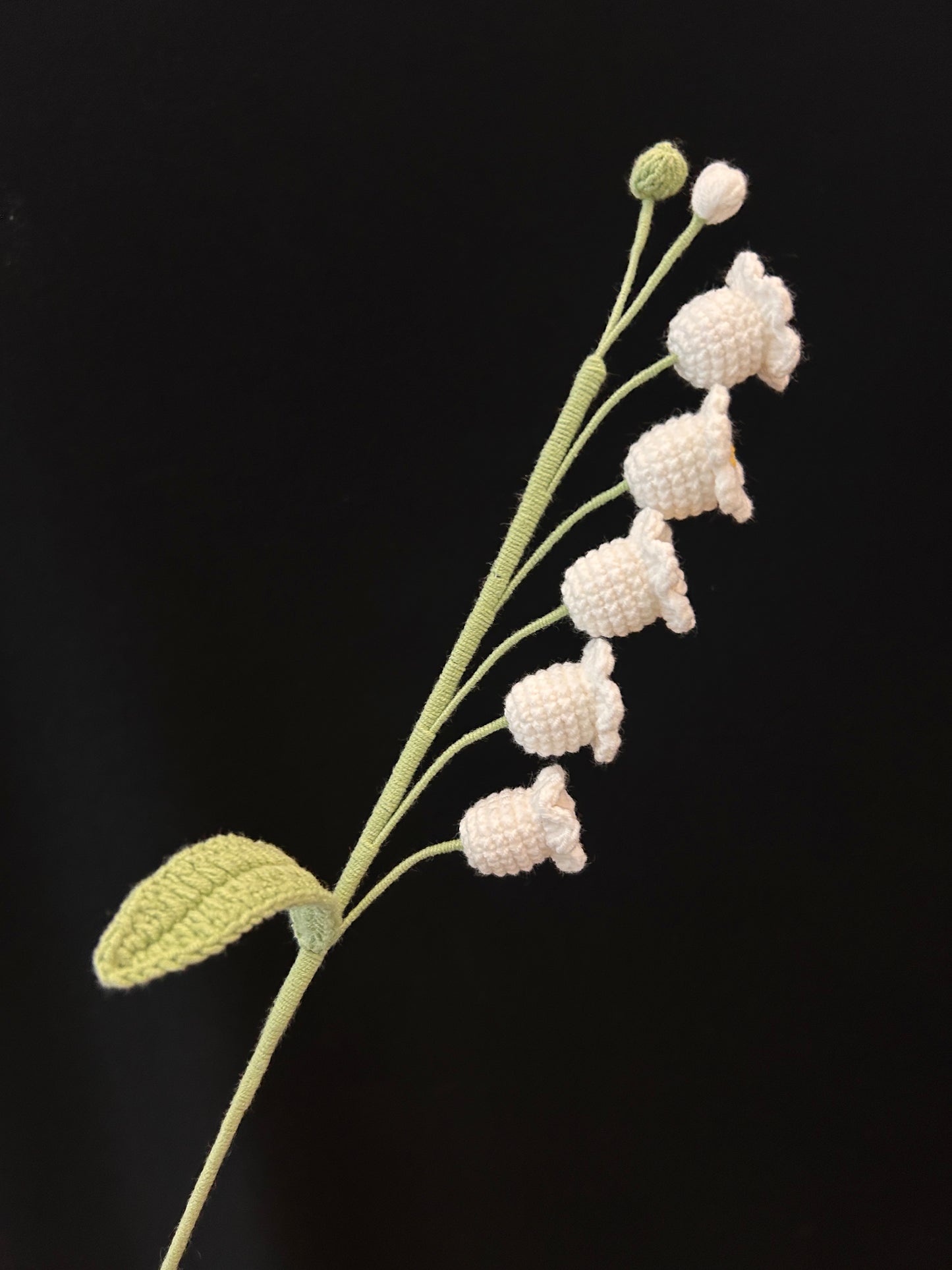 Handmade Crochet Long Stem Flower —— Lily of the Valley