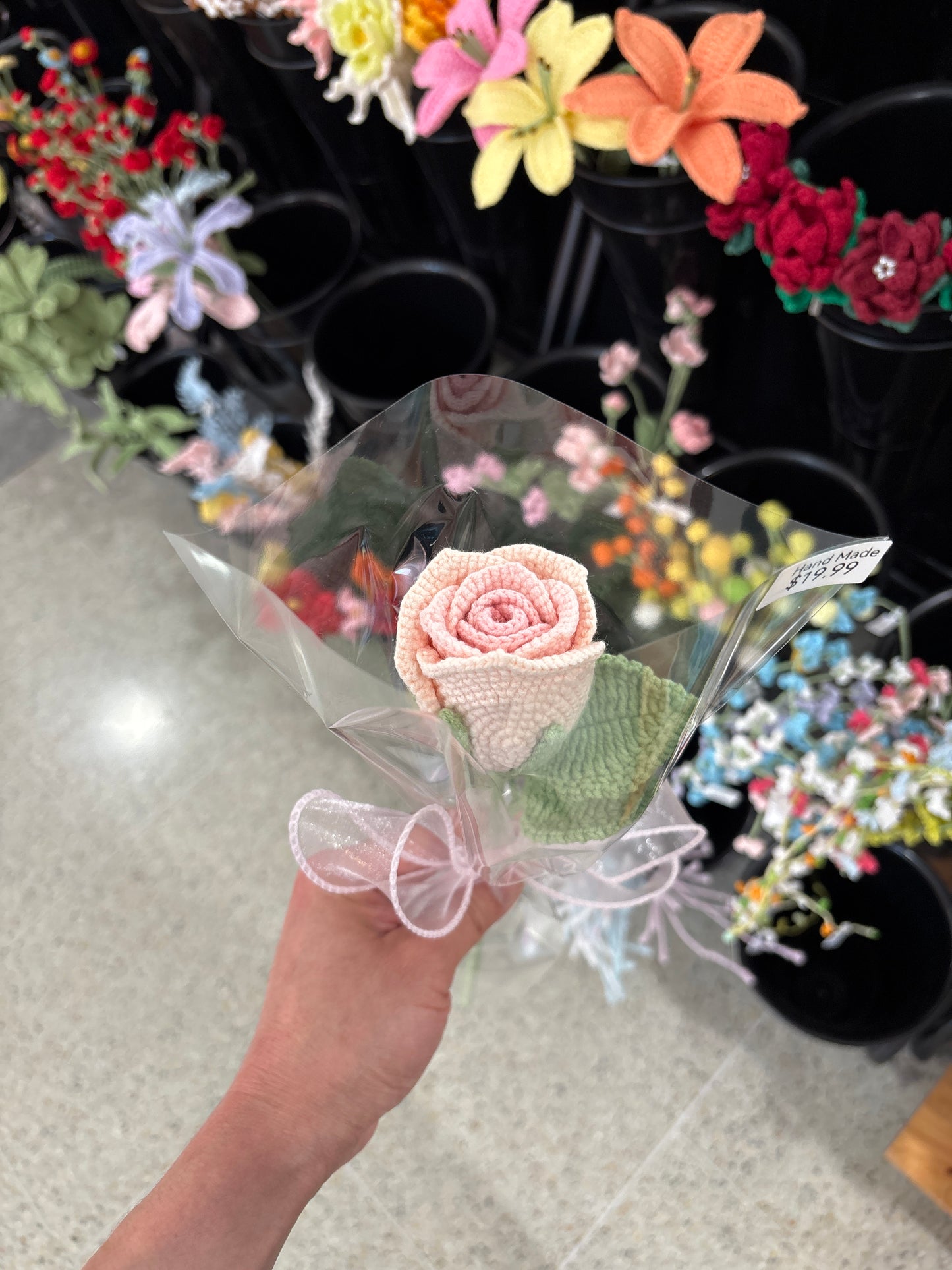 handmade crochet rose