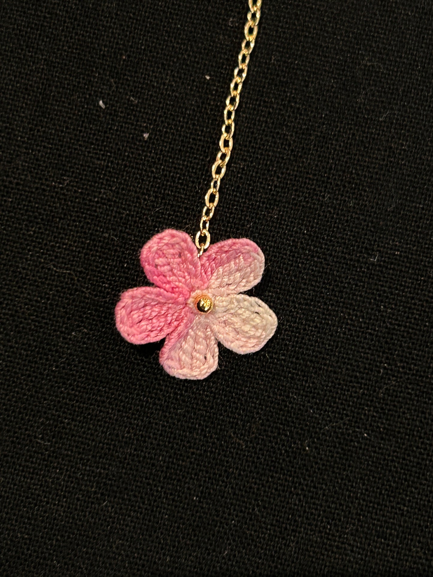 Five-Petal Flower Earrings (Chain)