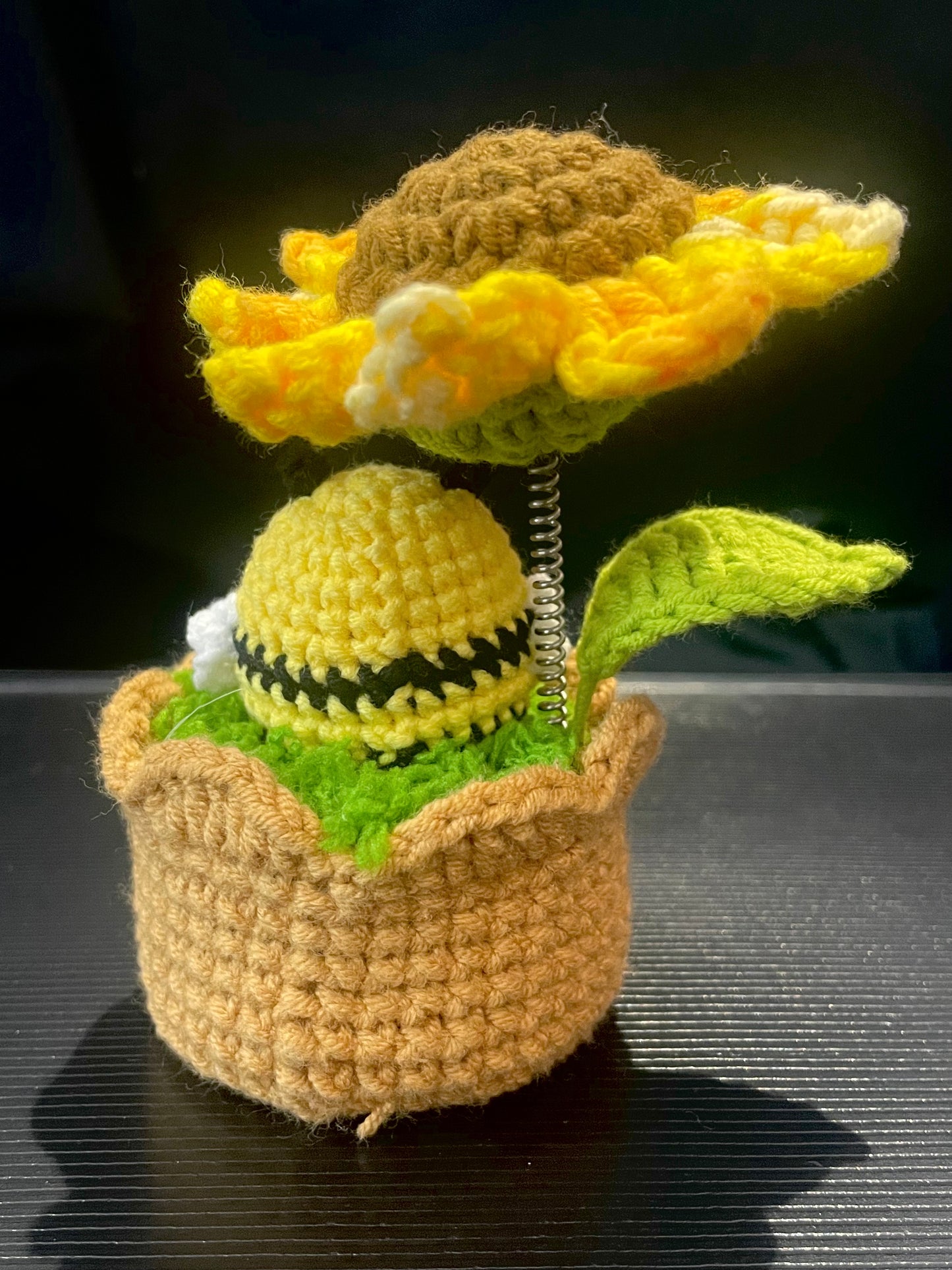 Handmade Crochet Flower Pot —— Sunflower & Animal