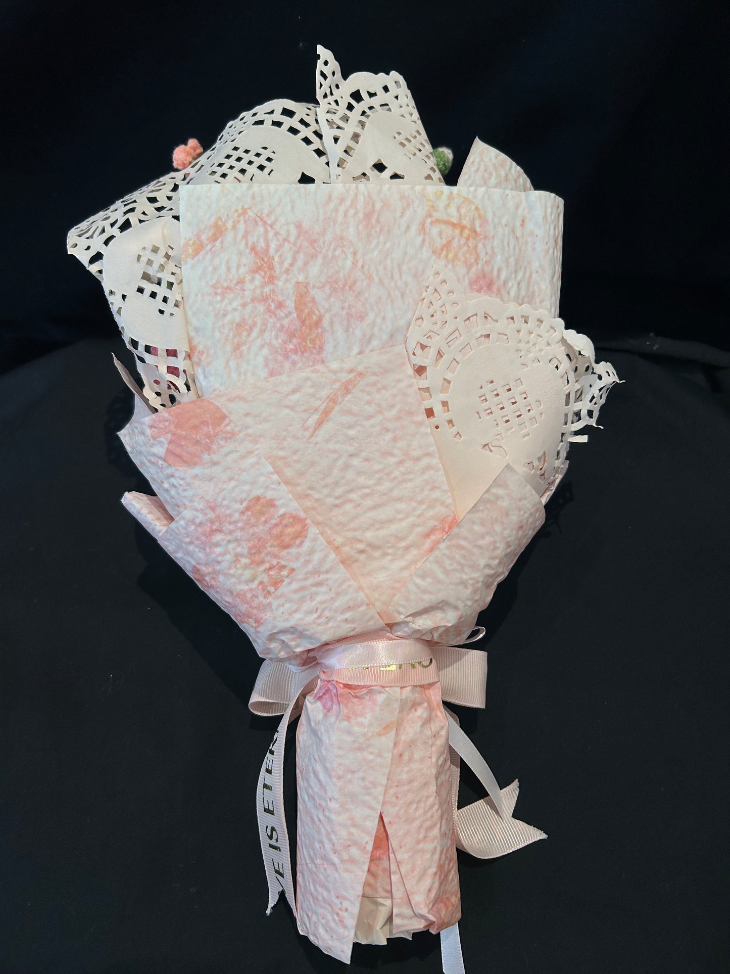 Handmade Bunny & Rose Bouquet