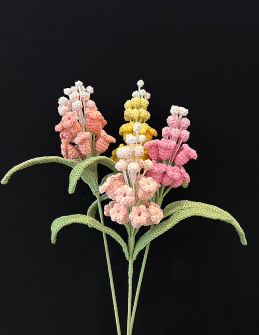 Handmade Crochet Long Stem Flower —— Hyacinth