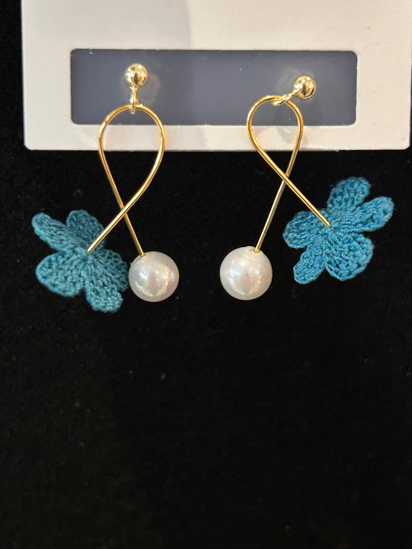 Five-Petal Flower Earrings (Spiral)