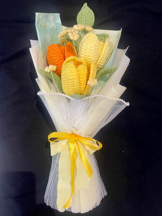 Yellow Tulip Bouquet (with Small Flowers)