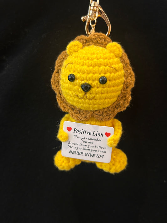 Handmade Crochet Keychain —— Emotional Support Animals (Lion)