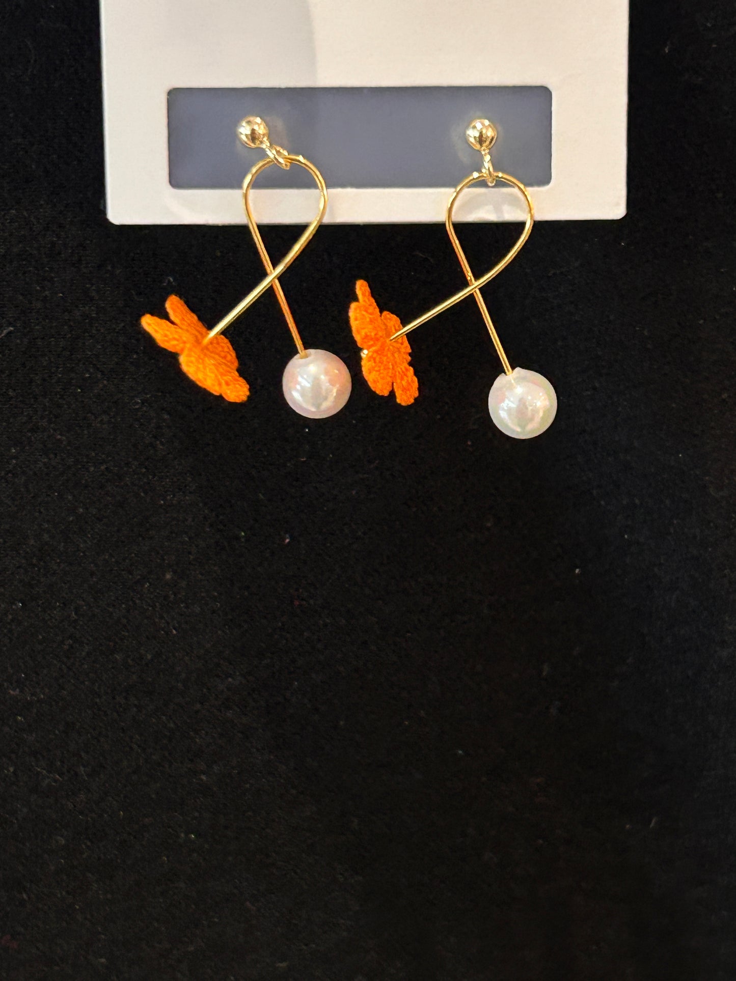 Five-Petal Flower Earrings (Spiral)