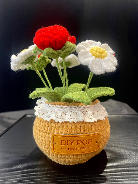 Rose & Daisy Pot
