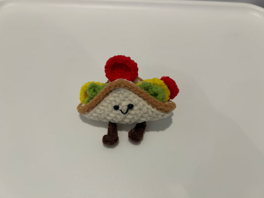 Handmade crochet Sandwich keychain