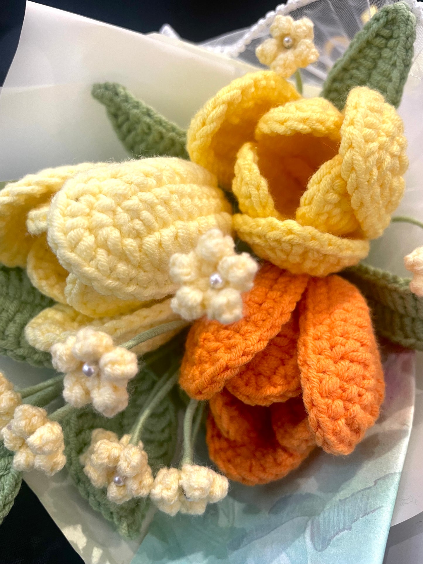 Yellow Tulip Bouquet (with Small Flowers)