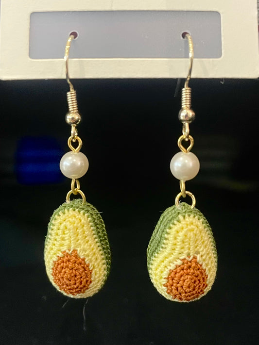 Avocado Earrings (Pearl)
