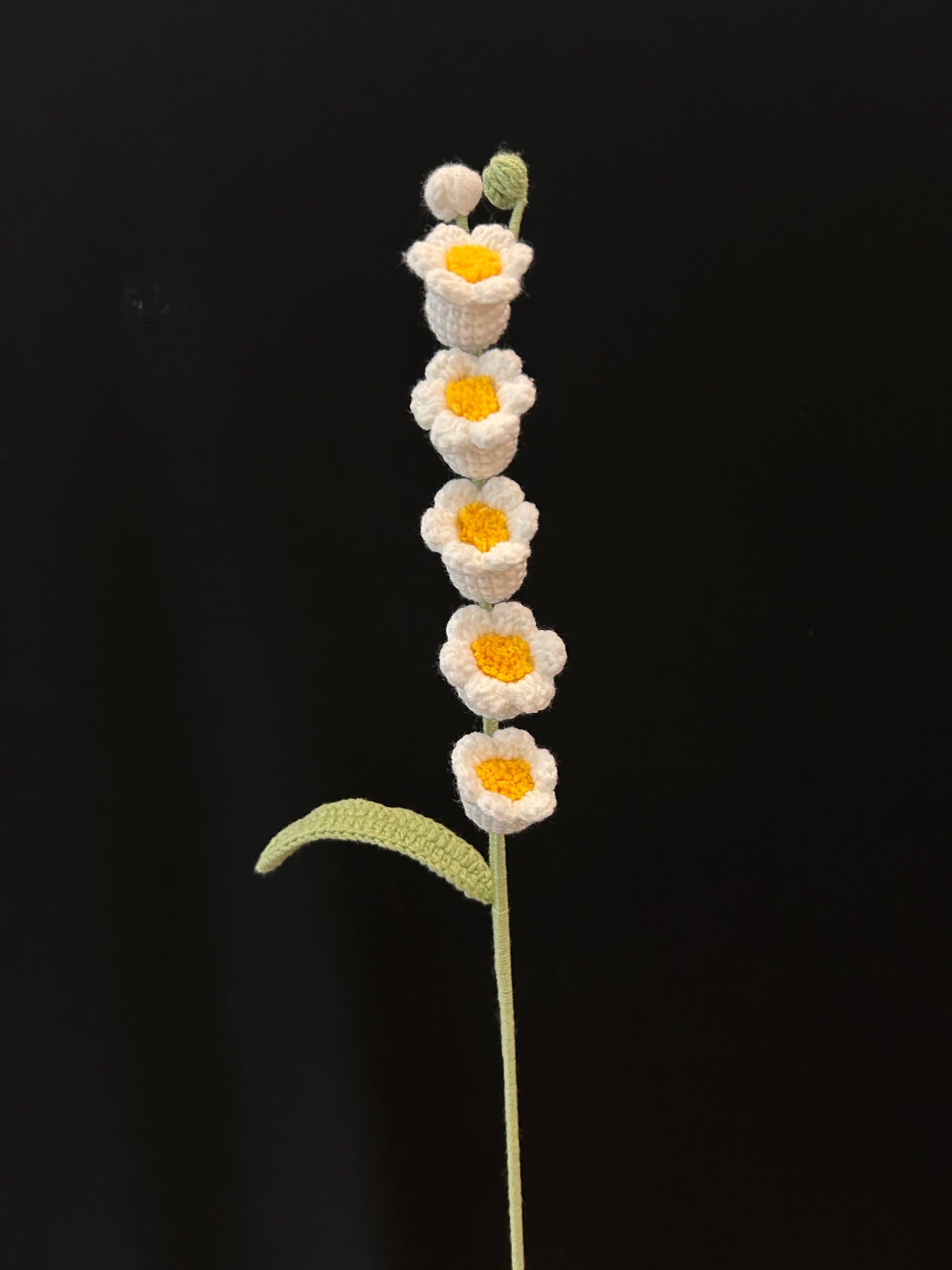 Handmade Crochet Long Stem Flower —— Lily of the Valley