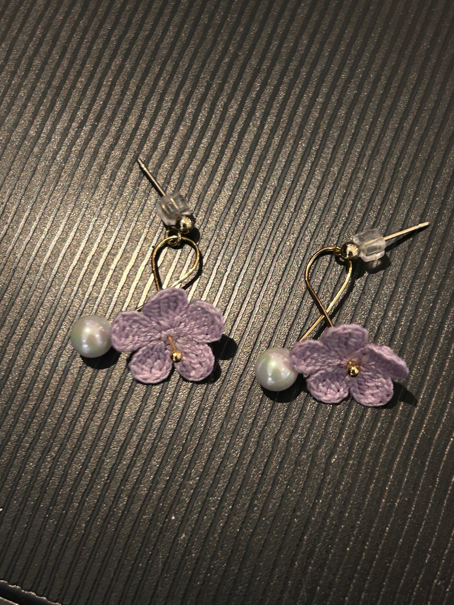 Five-Petal Flower Earrings (Spiral)
