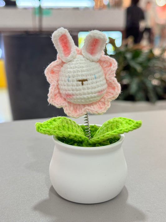 Handmade Crochet Potted Rabbit Flower