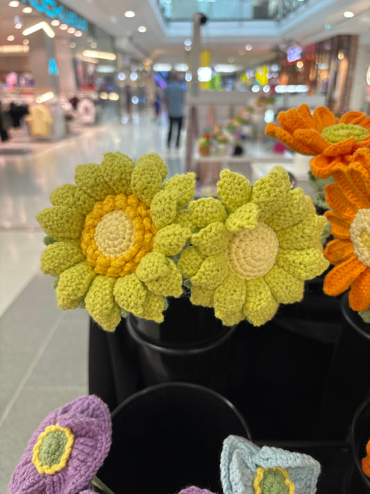 handmade crochet sunflower
