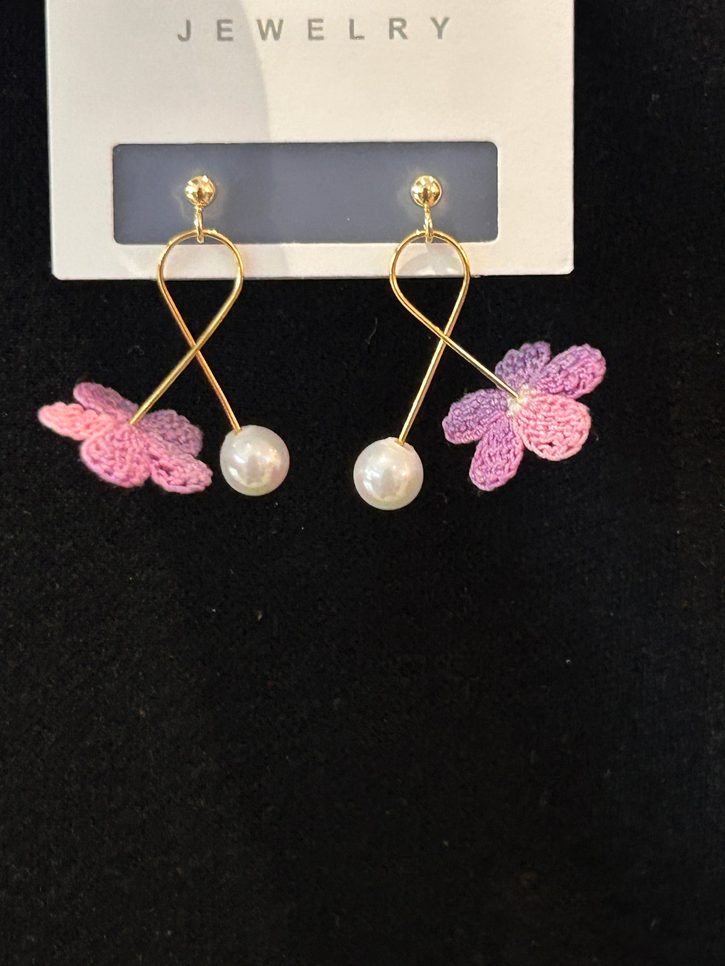 Five-Petal Flower Earrings (Spiral)
