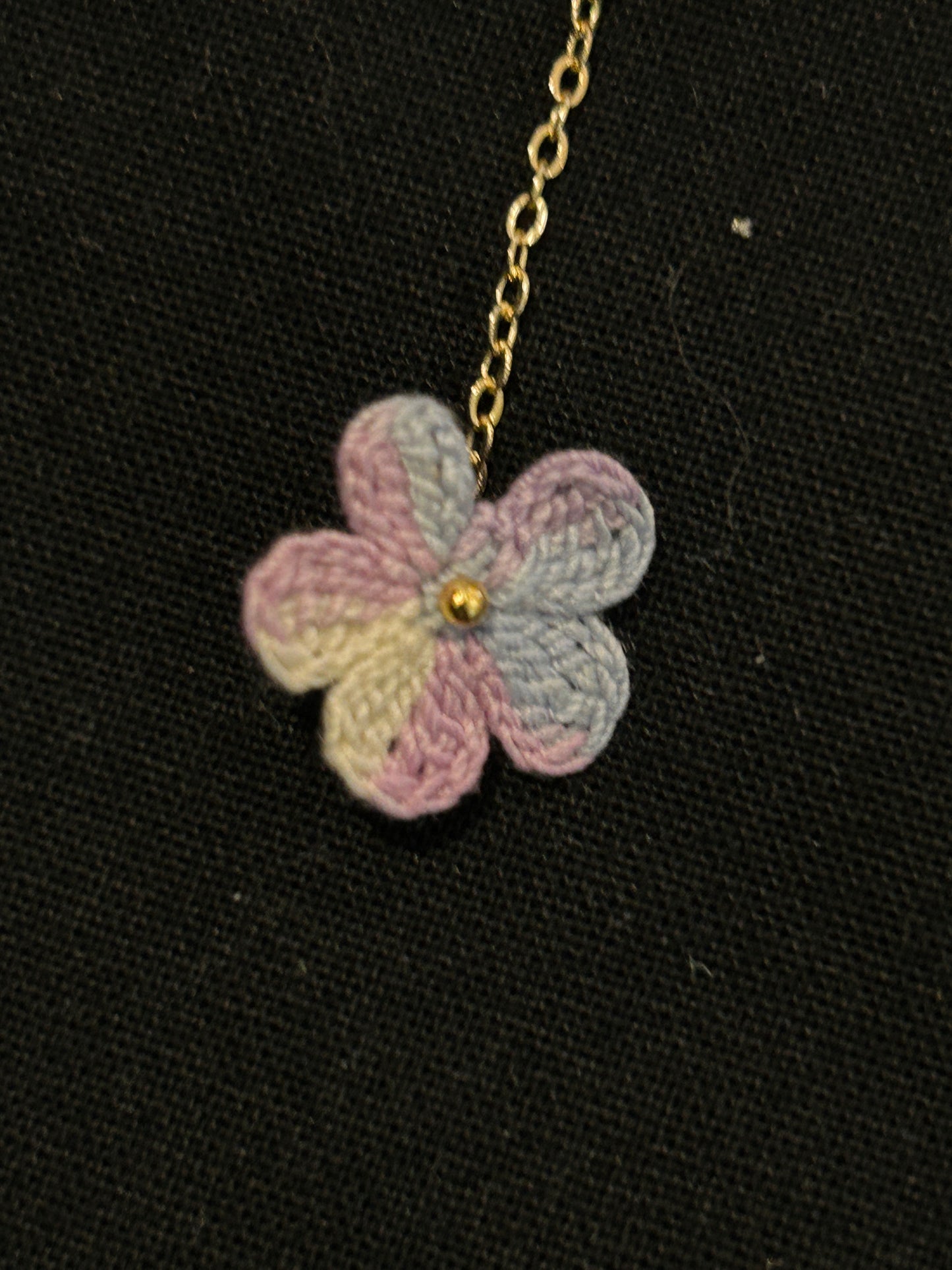 Five-Petal Flower Earrings (Chain)
