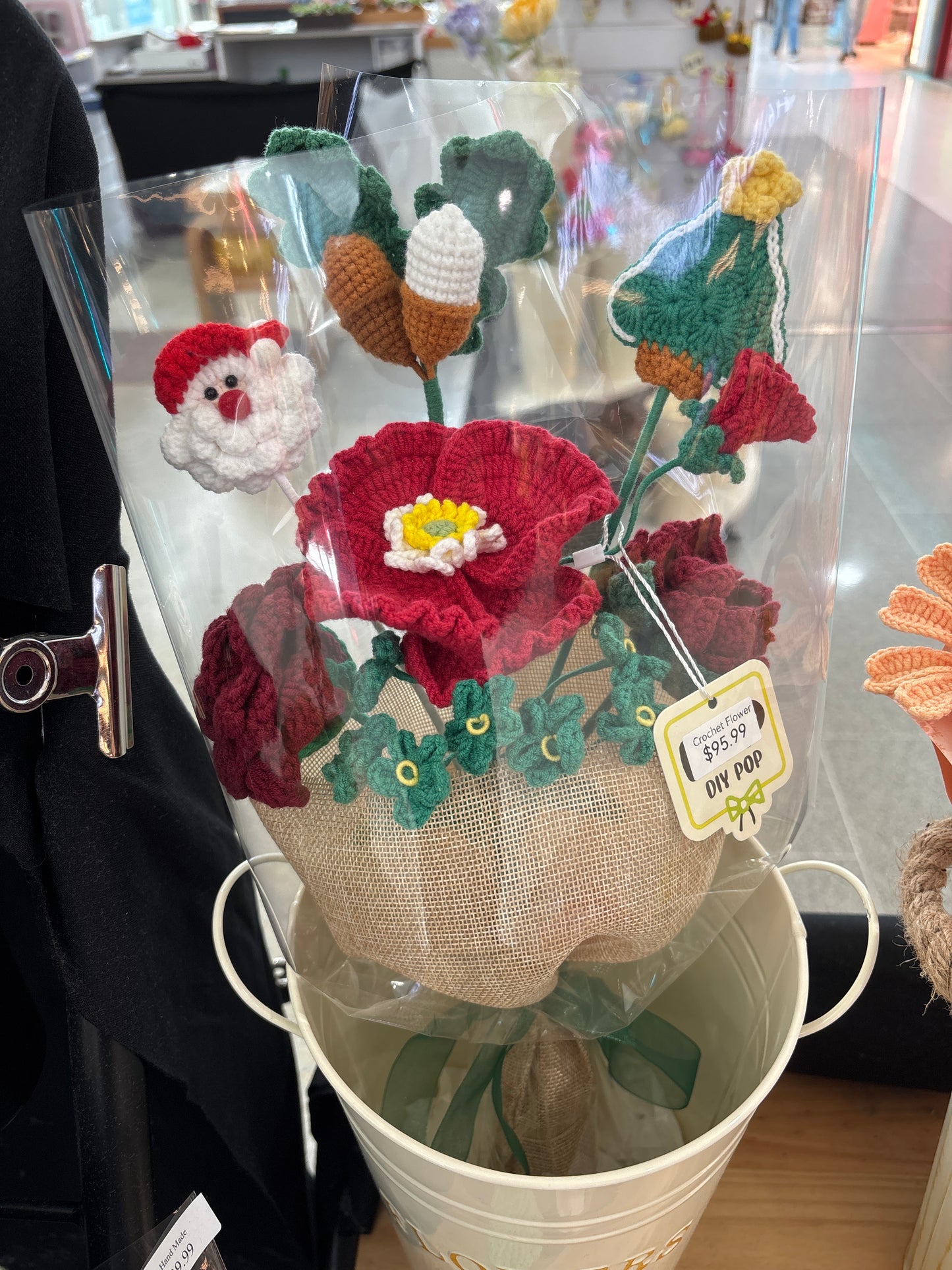 handmade crochet Christmas bouquet