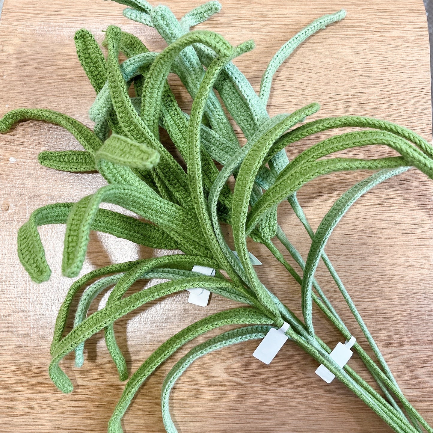 Handmade Crochet Green Leaves